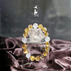 收藏級巴西老礦天然金鈦晶手鏈鈦晶發晶順發貓眼單圈手串