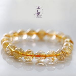 天然水晶手鏈巴西老礦金鈦晶貓眼發晶順發手串男女送禮