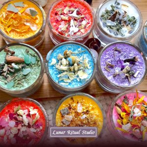 植物草藥手工製作魔法蠟燭玻璃版