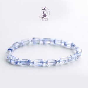 孤品藍兔毛莫奈花園團團水晶手串