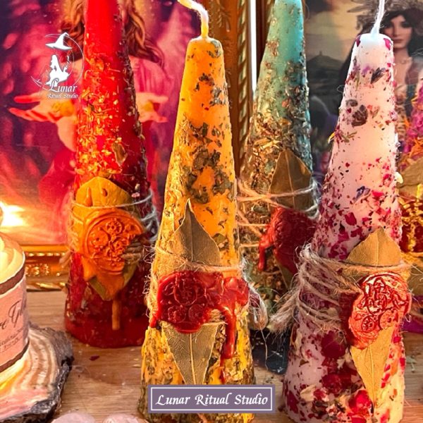 手工客製化魔法能量蠟燭招財愛情學業