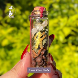 水晶原石草藥祈願玻璃瓶符文版