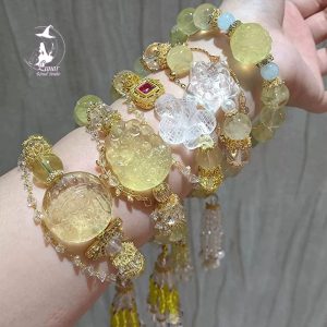 水晶九尾狐客製項鏈一對一