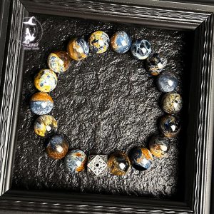 【星空油畫】天然水晶納米比亞貓眼彼得石手串男士高級感手鍊送禮