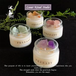 手工水晶香薰蠟燭盲盒冥想家居氛圍感伴手禮閨蜜女友禮物