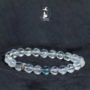 天然藍針天使羽翼巴西魔鬼海藍寶手串手鏈女