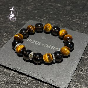 洞察之眼黃虎眼茶晶男能量水晶手串手鍊男生紀念日禮物