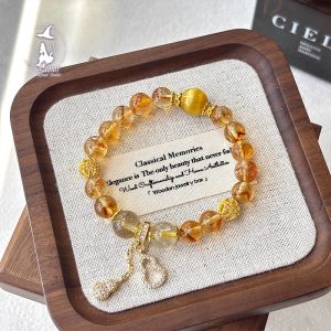 福禄双全金发晶黄塔晶贵气感招财转运手串女生纪念日礼物