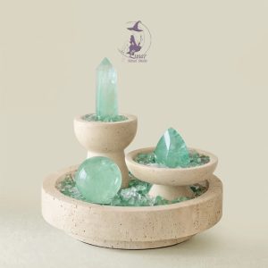 螢石能量陣擺件天然家居水晶書房辦公桌邊高檔桌麵裝飾
