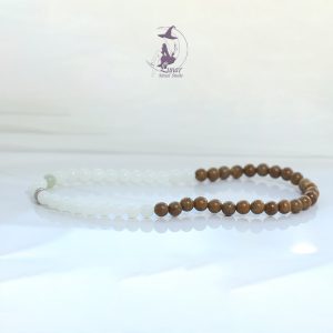 【正緣桃花紅紋石】天然水晶紅紋石月光石馬粉手串手鏈