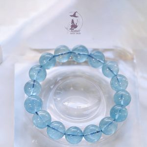 天然冰種海藍寶水晶手串 巴西老礦 高端禮物