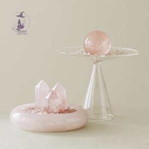天然粉水晶吸引異性人緣能量家居擺件 Natural Rose Quartz Crystal Home Decor