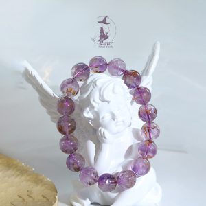 天然紫鈦晶火焰冰透水晶手鏈 財財靈感繆斯 閨蜜男女禮