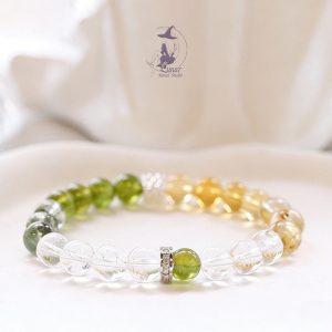 【財富女神綠碧璽】金鈦晶綠幽靈白鹿購買同款手串手鏈