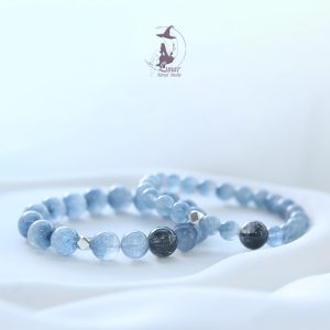 梵高羅納河上的星夜 藍兔毛黑髮晶設計款