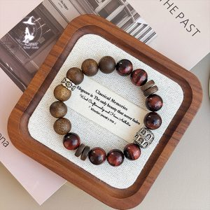 善上簽木火相映喜木火男士水晶能量手串男生紀念日禮物送男友