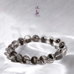 收藏級別巴西老礦貓眼黑銀鈦板鈦密發手串手鏈