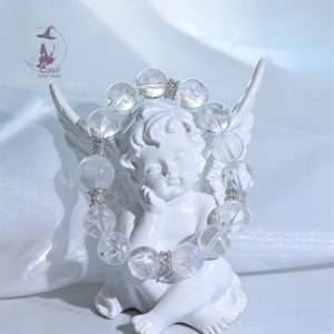 天然彩虹阿賽斯特萊白水晶白幽靈設計款