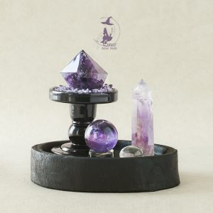 天然紫水晶辟邪招貴人能量家居擺件 Natural Amethyst Crystal Home Deco