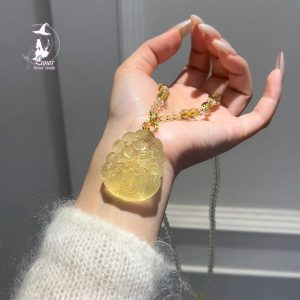 黃水晶狐狸🦊吊牌項鏈（可客製化）