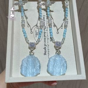 藍水晶狐狸🦊吊牌項鏈（可客製化）