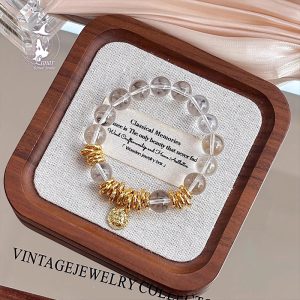 腰纏萬貫雙A白水晶女生能量水晶手串手鍊女生紀念日禮物