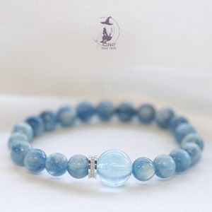 收藏級藍晶石天然水晶手鏈油畫感閨蜜送女朋友